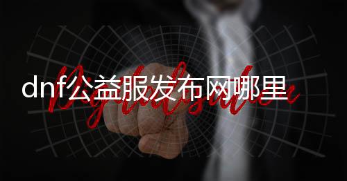 dnf公益服发布网哪里找（dnf公益服发布网哪个职业厉害）